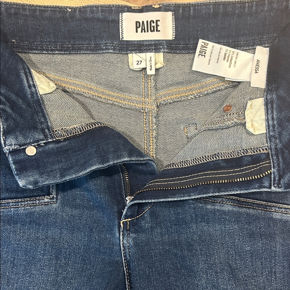 PAIGE Dark Blue Denim Jeans